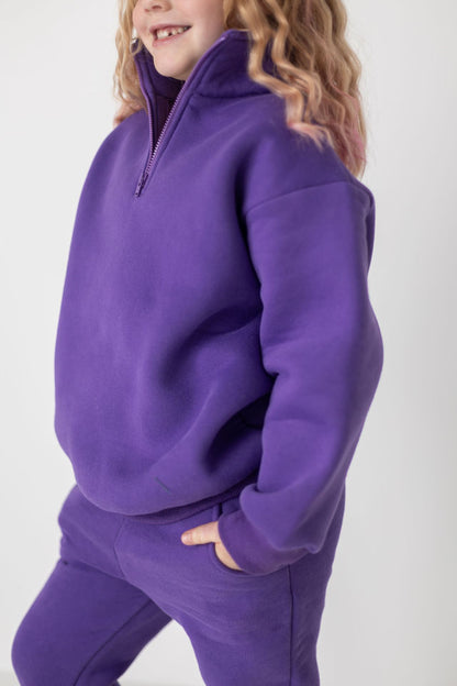 Grape Jessie 1/4 Zip (fleece lined)