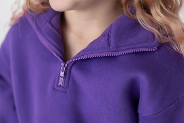 Grape Jessie 1/4 Zip (fleece lined)